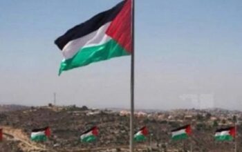 ilustrasi bendera Palestina. (net)