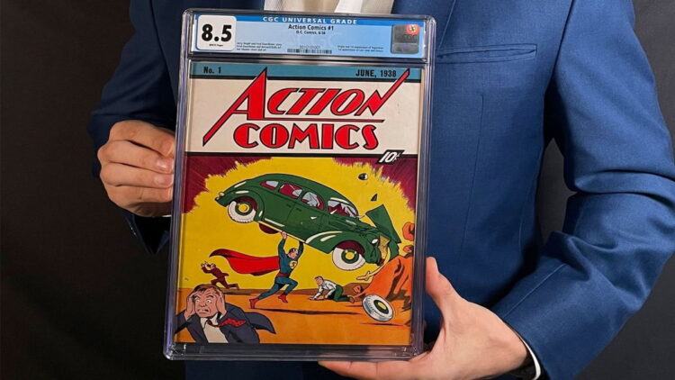 Action Comics No. 1 atau komik pertama Superman terjual US$3,18 juta atau Rp45,5 miliar dalam lelang di Goldin Auction pada Kamis (13/1). Foto: (Arsip Heritage Auctions)