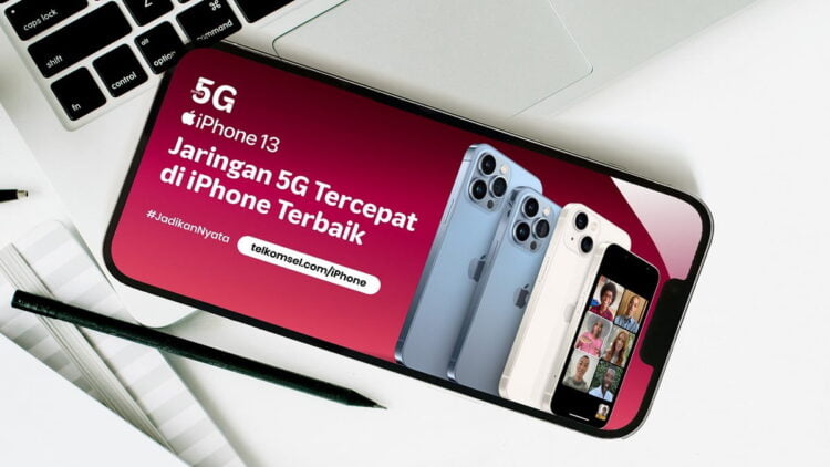 Telkomsel menghadirkan paket bundling terbaru untuk seluruh seri iPhone 13 dengan tambahan bonus kuota data 5G hingga 50 GB yang berlaku bagi pelanggan Telkomsel Halo maupun Telkomsel PraBayar hanya dengan mengakses banner ‘5G Self-Provisioning’ pada Aplikasi MyTelkomsel. Info lebih lanjut dapat diakses melalui telkomsel.com/iPhone.