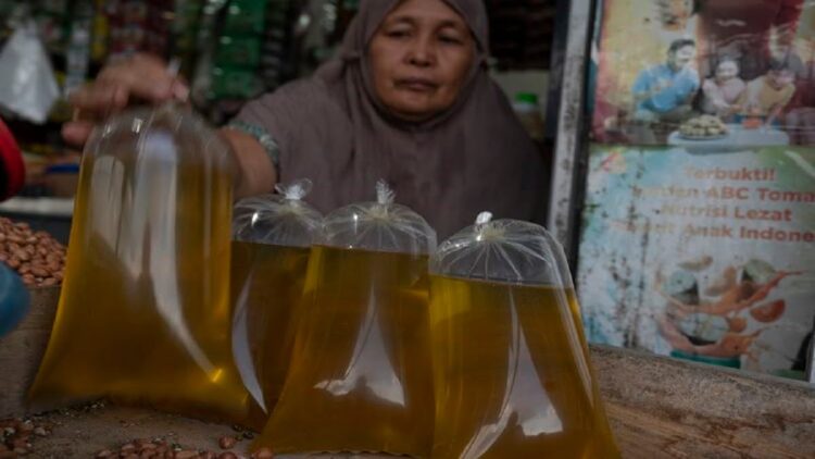 Ilustrasi minyak goreng curah. (net)