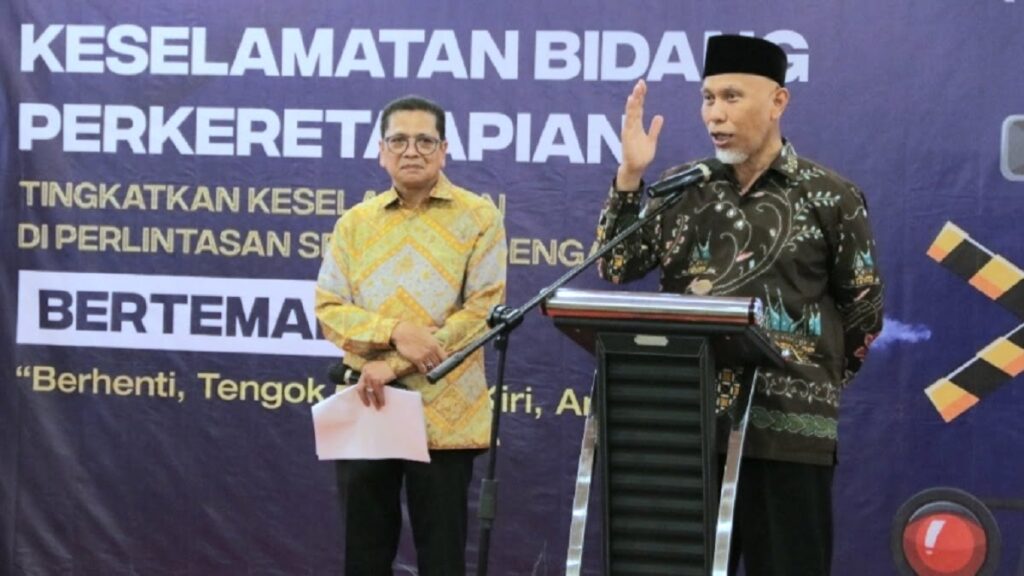 Gubernur Mahyeldi saat FGD keselamatan dalam bidang kereta api