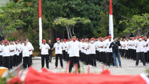 upacara HUT RI ke-77 di PT Semen Padang