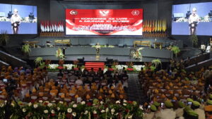 Presiden Jokowi meresmikan Pembukaan Kongres XII LVRI dan Munas XI PIVERI Tahun 2022, Selasa (11/102022), di Plaza Semanggi, Balai Sarbini, Jakarta. (Foto: Humas Setkab/Rahmat)