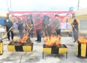 Polda Sumbar Musnahkan Barang Bukti Ganja Kering