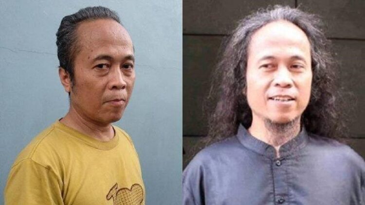 Kolase foto Ki Joko Bodo (Agus Yulianto) setelah hijrah (kiri) dan saat masih menjadi paranormal. (Istimewa)