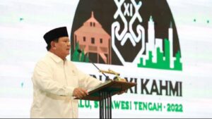 Prabowo Subianto saat hadir di Munas KAHMI