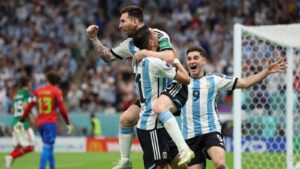 Selebrasi pemain Timnas Argentina yang merupakan juara Piala Dunia 2022. (dok. Istimewa)