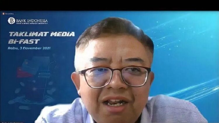 Tangkapan layar Direktur Eksekutif Kepala Departemen Komunikasi Bank Indonesia Erwin Haryono. ANTARA/Agatha Olivia/pri.