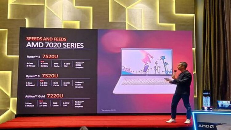 Spec sheet AMD Ryzen 7020 series. (Foto: Virgina Maulita Putri/detikINET)