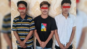 Tiga pelaku penganiayaan di kawasan Balaigadang, Kototangah, Kota Padang dibekuk polisi. (Foto: Heru Iriawan/radarsumbar.com)