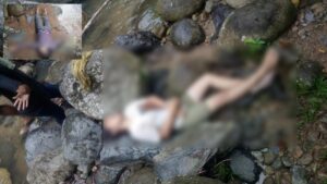 Dua tubuh perempuan yang ditemukan di Teluk Kabung, Padang. (istimewa)