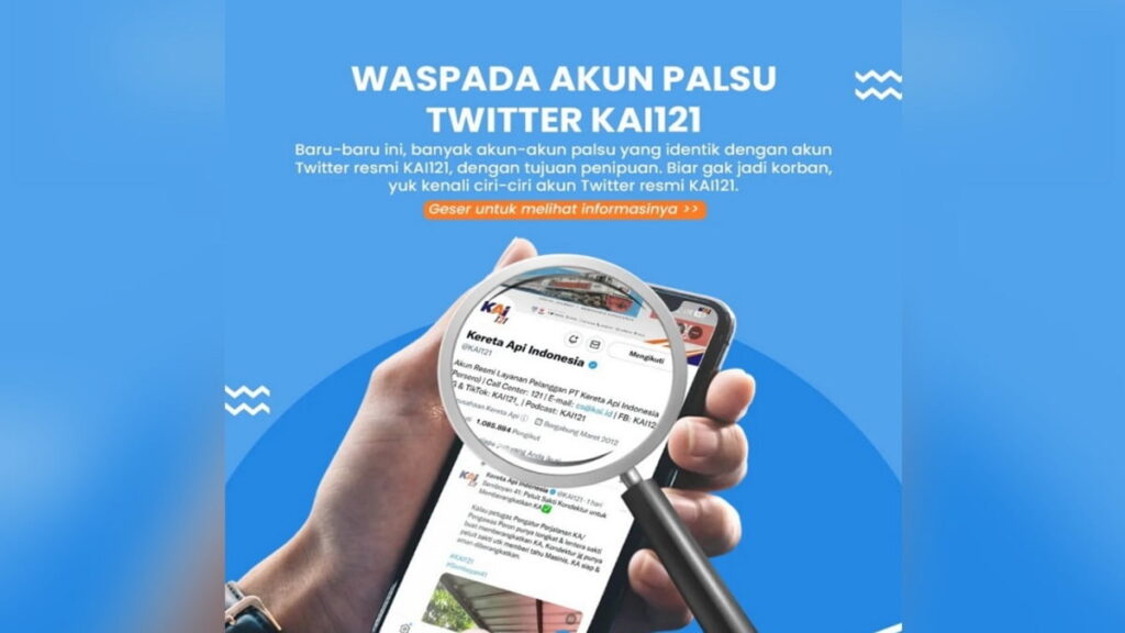 Akun resmi Kereta Api Indonesia. (Dok. KAI)