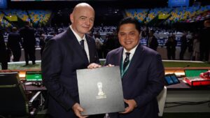 Presiden FIFA terpilih Gianni Infantino dan Ketua Umum PSSI, Erick Thohir. (Dok. PSSI)