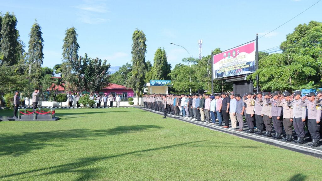 Apel pagi Wakapolda Sumbar di Polres Payakumbuh. (Dok. Humas)