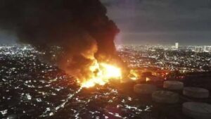 Kebakaran di Depo Pertamina, Plumpang, Jakarta Utara. 17 orang meninggal akibat kejadian ini. (Dok. Istimewa)