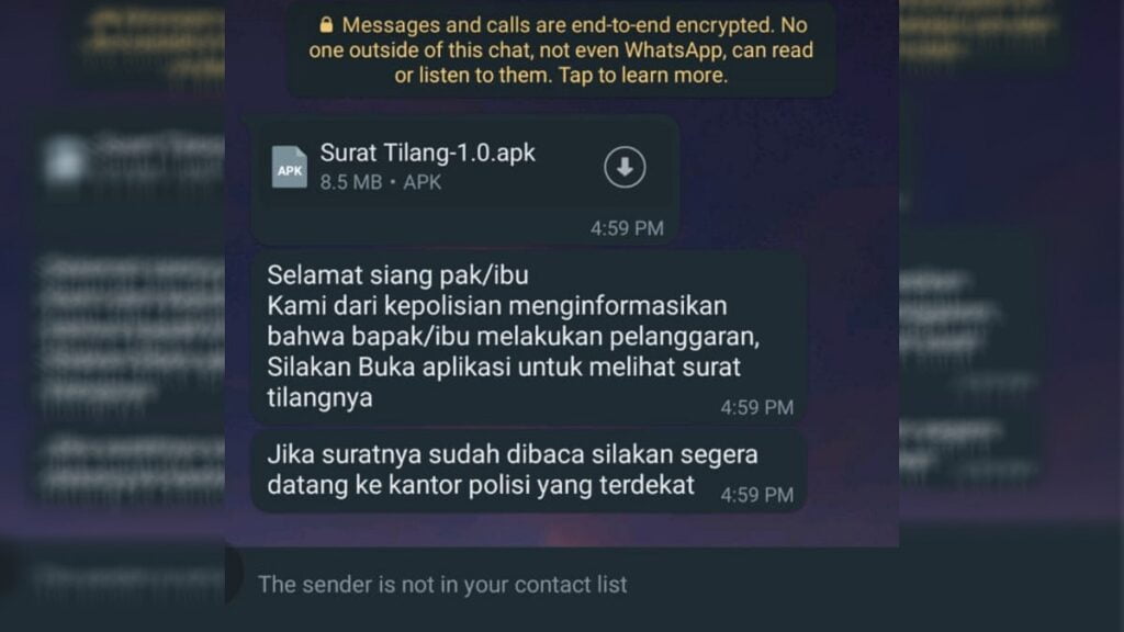 Modus penipuan surat tilang yang sedang marak. (Dok Istimewa)