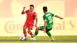 Pemain Timnas Indonesia U-20, Arkhan Fikri, saat timnya menghadapi Irak di Piala Asia U-20. (Foto: PSSI)