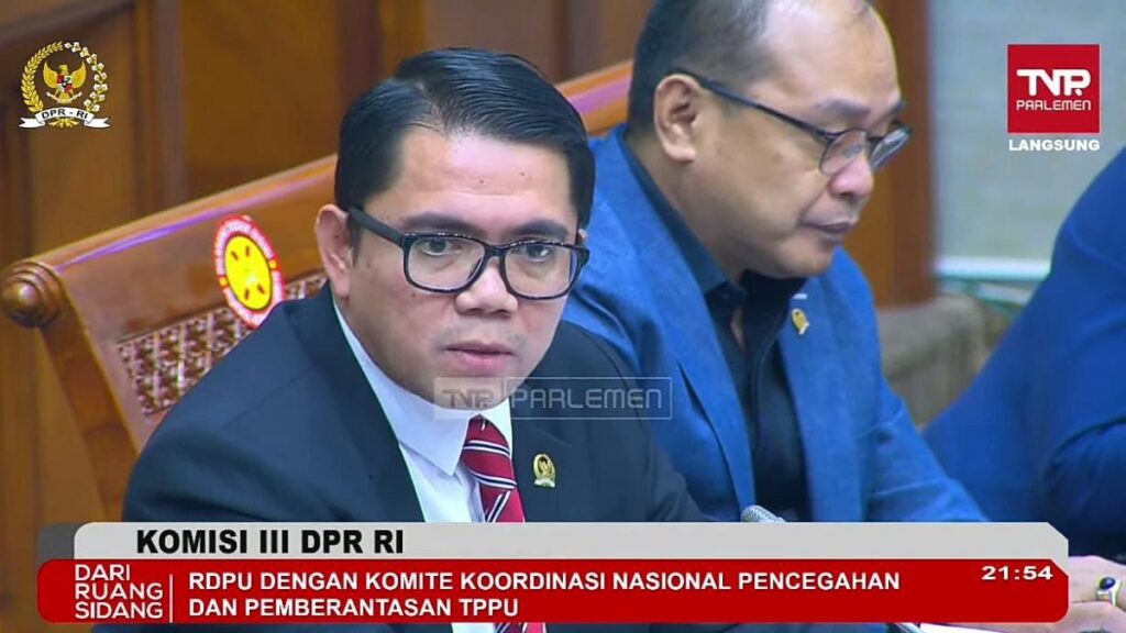 Anggota Komisi III DPR RI, Arteria Dahlan. (Tangkapan layar TV Parlemen)