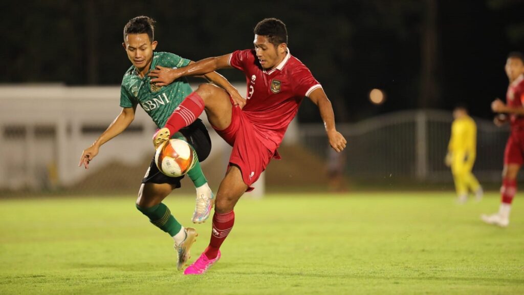 Ujicoba Timnas U-22 dan Bhayangkara FC. (Dok. PSSI)