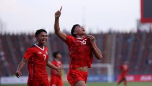 selebrasi pemain Timnas U-22 usai kalahkan Vietnam di Semifinal SEA Games 2023. (Dok. PSSI)
