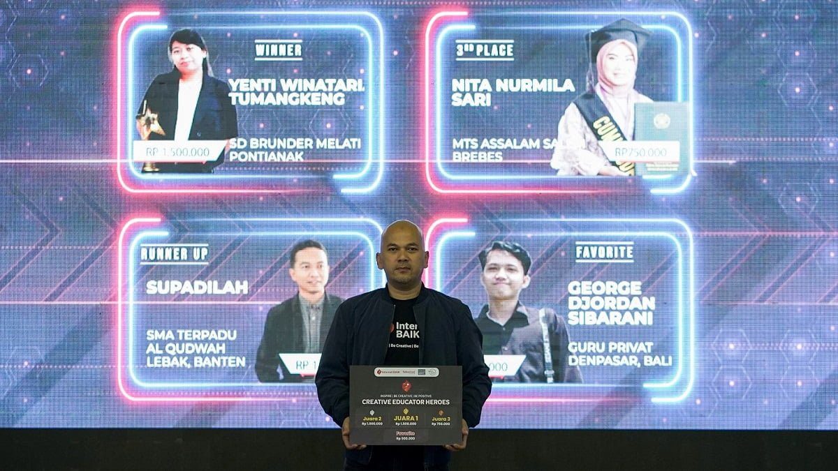 Program Internet BAIK Series 7 Telkomsel telah mencapai puncaknya melalui Acara Awarding Internet BAIK Heroes yang menobatkan empat peserta terbaik di setiap kategori dan satu pemenang untuk Kategori School Heroes. (dok. Telkomsel)
