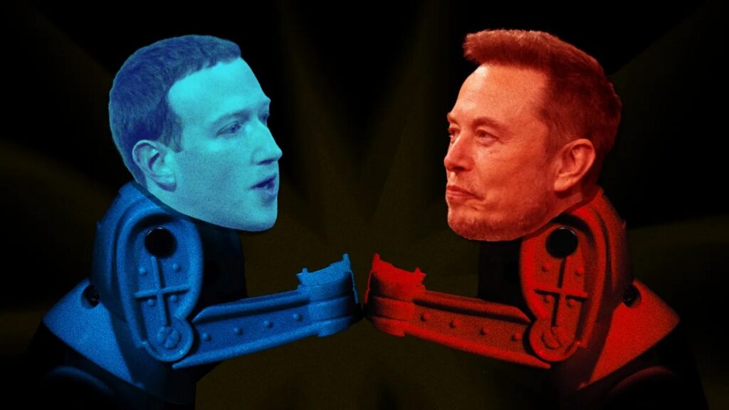 Mark Zuckerberg vs Elon Musk. (dok. Mashable SEA)