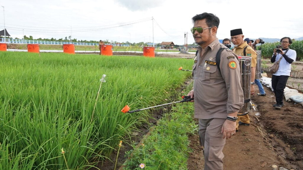 Mentan Syahrul Yasin Limpo saat mengecek kesiapan venue Penas Tani. (Dok. Infopublik)