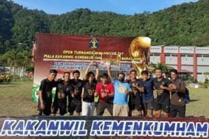 Tim Soju raih juara 3 usai tundukkan PS TNI AD dalam ajang Piala Kakanwil Kemenkumham Sumbar. (Foto: Dok. Istimewa)