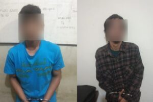 Pelaku perampasan ponsel milik wisatawan Pantai Padang ditangkap pada Selasa (18/7/2023) lalu. (Foto: Dok. Polsek Padang Barat)