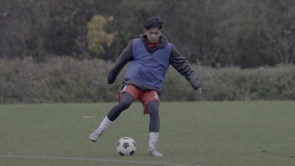 Lugas Satrya saat latihan bersama Garuda Select. (dok. pribadi)