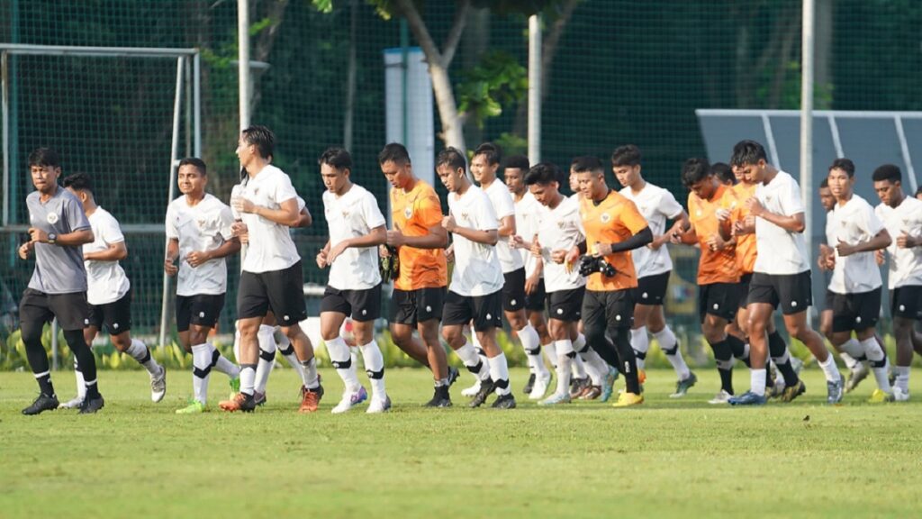 Latihan pemain Timnas untuk Asian Games 2022. (dok. PSSI)