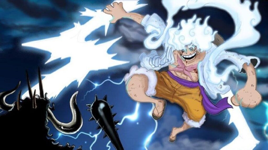 Gear 5 milik Luffy, pemeran utama di anime dan manga One Piece. (dok. fansub)