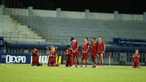 Pemain Timnas U-23 saat melakoni adu penalti di Final AFF U-23 2023 lalu. (dok. PSSI)