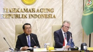 Ketua Mahkamah Agung (MA), M.Syarifuddin saat membuka secara resmi kegiatan webinar internasional tentang Inovasi dan Capaian Peningkatan Akses Keadilan di Mahkamah Agung, Jakarta. (Dok. MA)