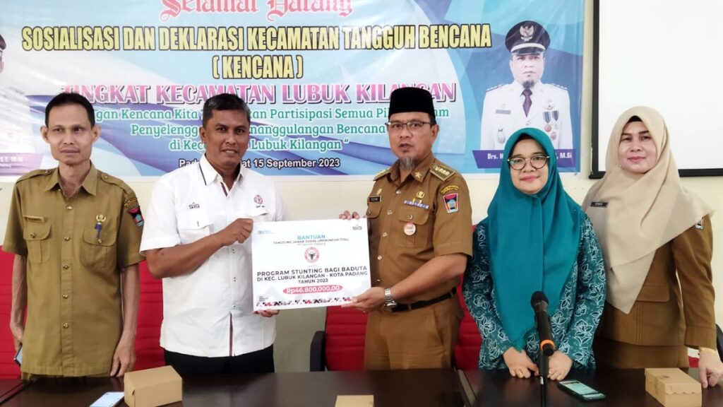 Bantuan untuk Baduta stunting di Lubuk Kilangan. (dok. Humas)