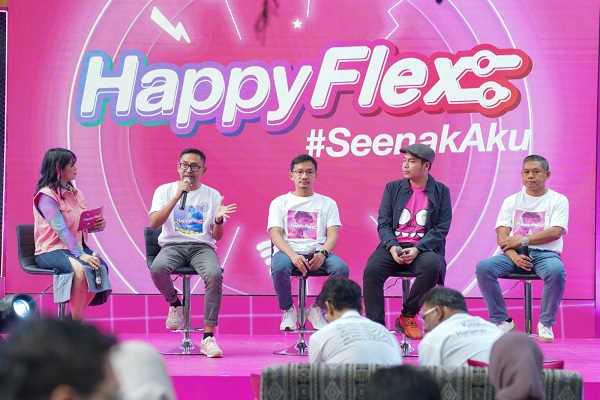 Peluncuruan porgram Happy Flex dari Tri. (Foto: Dok. IOH)