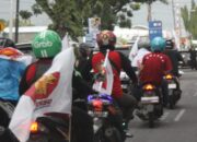 Ribuan Sepeda Motor ‘Kawal’ Prabowo Konvoi di Sumbar