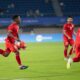 Selebrasi pemain Timnas U-24 usai cetak gol ke gawang Kirgistan. (Dok. NOC Indonesia)