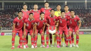 Skuat Timnas Indonesia U-23 saat melawan Chinese Taipei. (dok. PSSI)