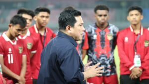 Wejangan Ketum PSSI Erick Thohir kepada pemain Timnas u-17 Indonesia usai laga kontra Korsel. (dok. PSSI)