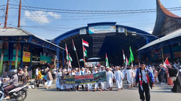 Aksi bela Palestina di Payakumbuh. (dok. Minangsatu)