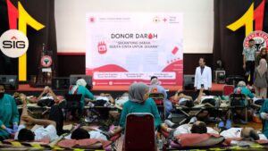 Donor darah yang digelar oleh Semen Padang Group di GSG, Selasa. (dok. Humas)