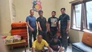 Pelaku pencurian steger di Hotel Rangkayo Basa ditangkap. (Foto: Dok. Polsek Padang Barat)