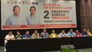 Rapat Kerja Tim Kampanye Daerah (TKD) Prabowo-Gibran di Sumbar. (Foto: Dok. Muhammad Aidil)