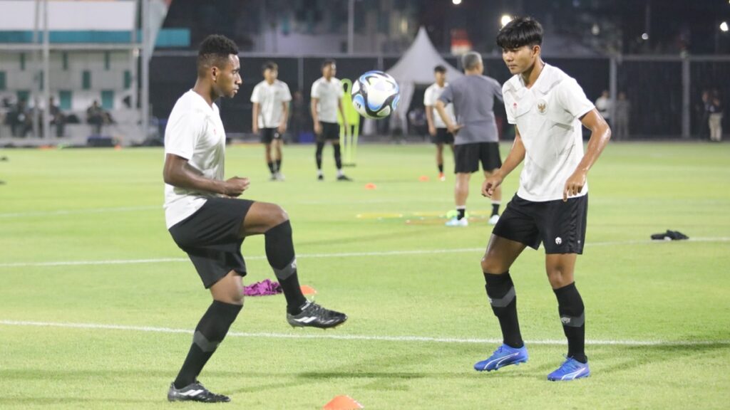 Latihan pemain Timnas U-17 jelang laga perdana Piala Dunia lawan Ekuador. (dok. PSSI)