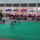 Tim takraw Sumbar berlaga di Porwil XI. (dok. istimewa)