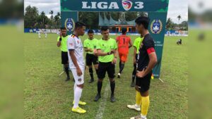 Laga PSP Padang vs PSKB di semifinal Liga 3 Sumbar yang digelar di Stadion Sungai Sariak, Padang Pariaman. (dok. Asprov PSSI Sumbar)