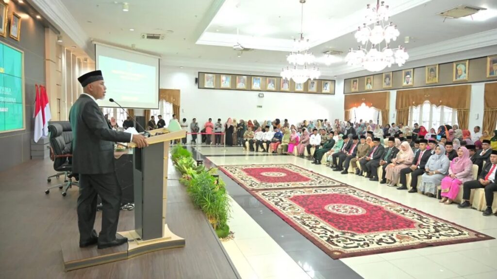 Gubernur Sumbar, Mahyeldi usai pelantikan puluhan pejabat Pemprov Sumbar. (ANTARA/HO-Biro Adpim Sumbar)