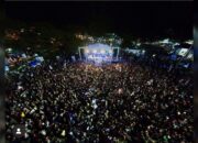 Konser Indonesia Maju di Tanah Datar ‘Petjah’ 20 Ribu Orang Teriak Prabowo Presiden