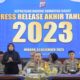 Press rilis akhir tahun 2023 di Mapolda Sumbar. (dok. istimewa)